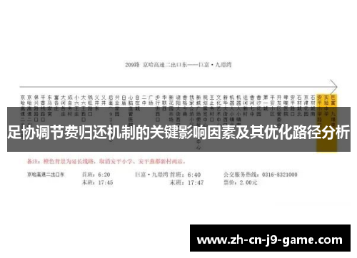 足协调节费归还机制的关键影响因素及其优化路径分析